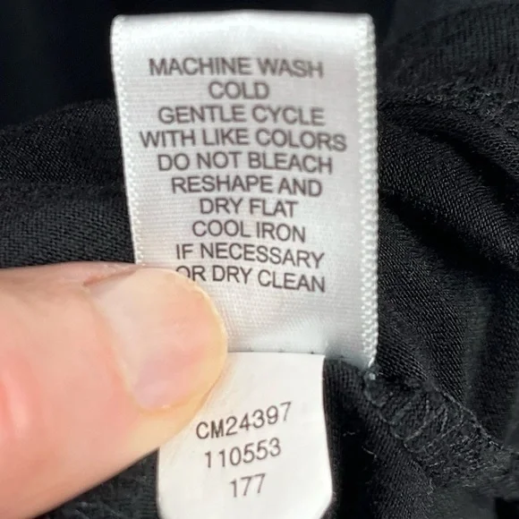 CUPIO Black Long Shirt Scoop Neck Medium Long Sleeve Yoga Athleisure Comfort - Picture 7 of 9